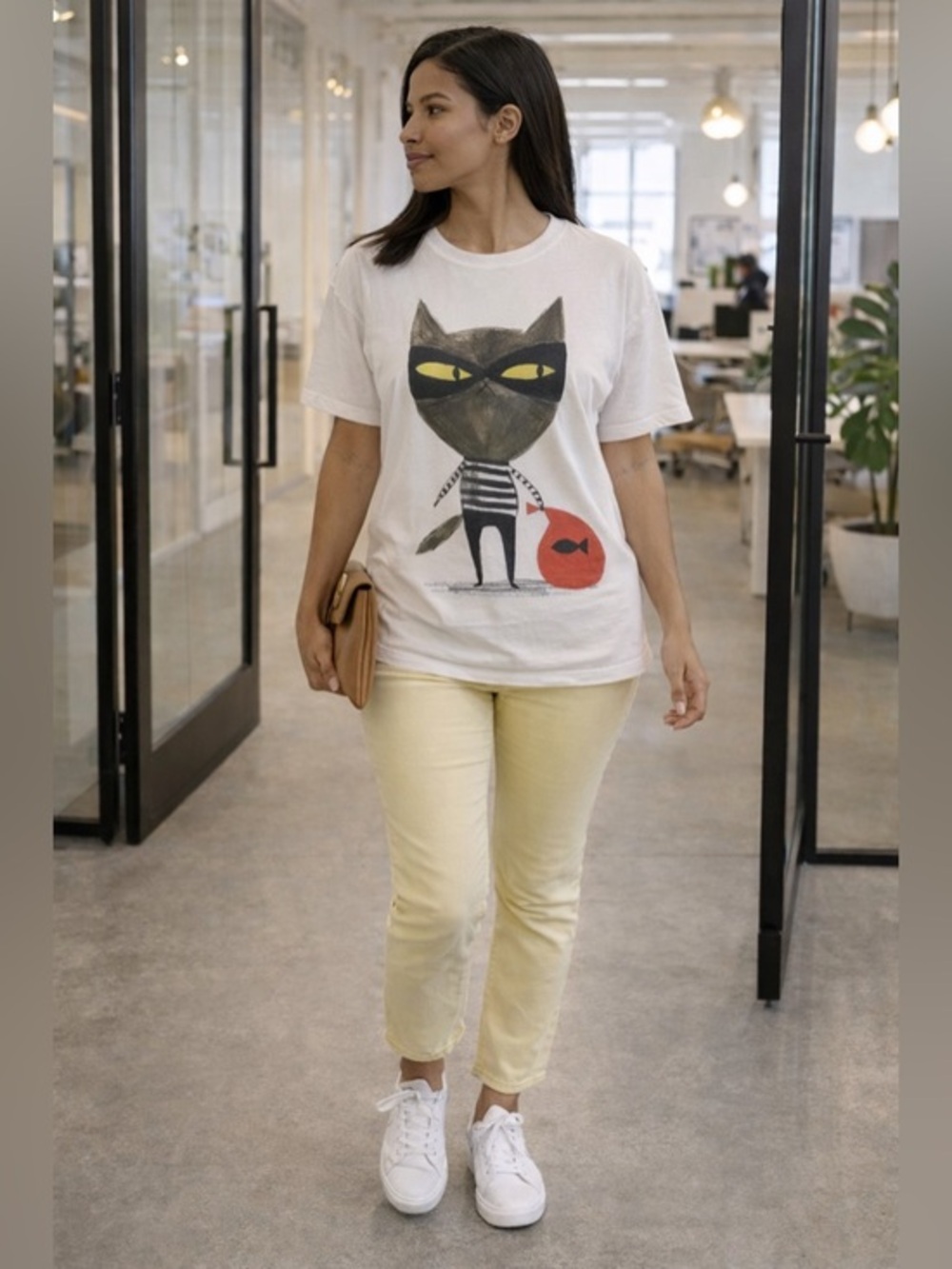 Marine (est, 2009) rare vintage Cat Burglar Graphic Tee 🎣 🐈